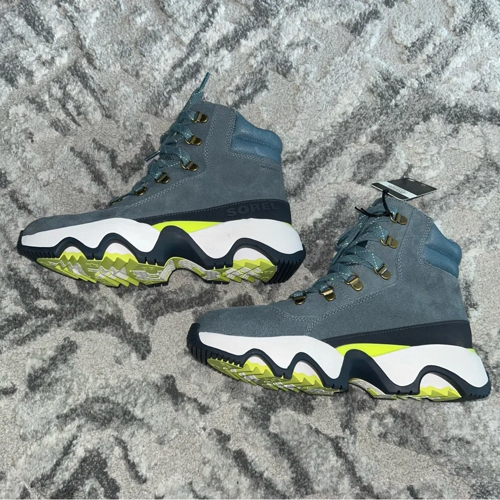 Sorel Blue Grey Kinetic Impact Conquest Waterproof Boots - Picture 10 of 16